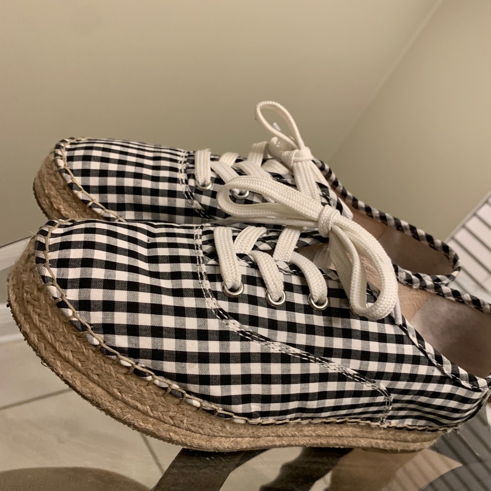 Black and white shoes